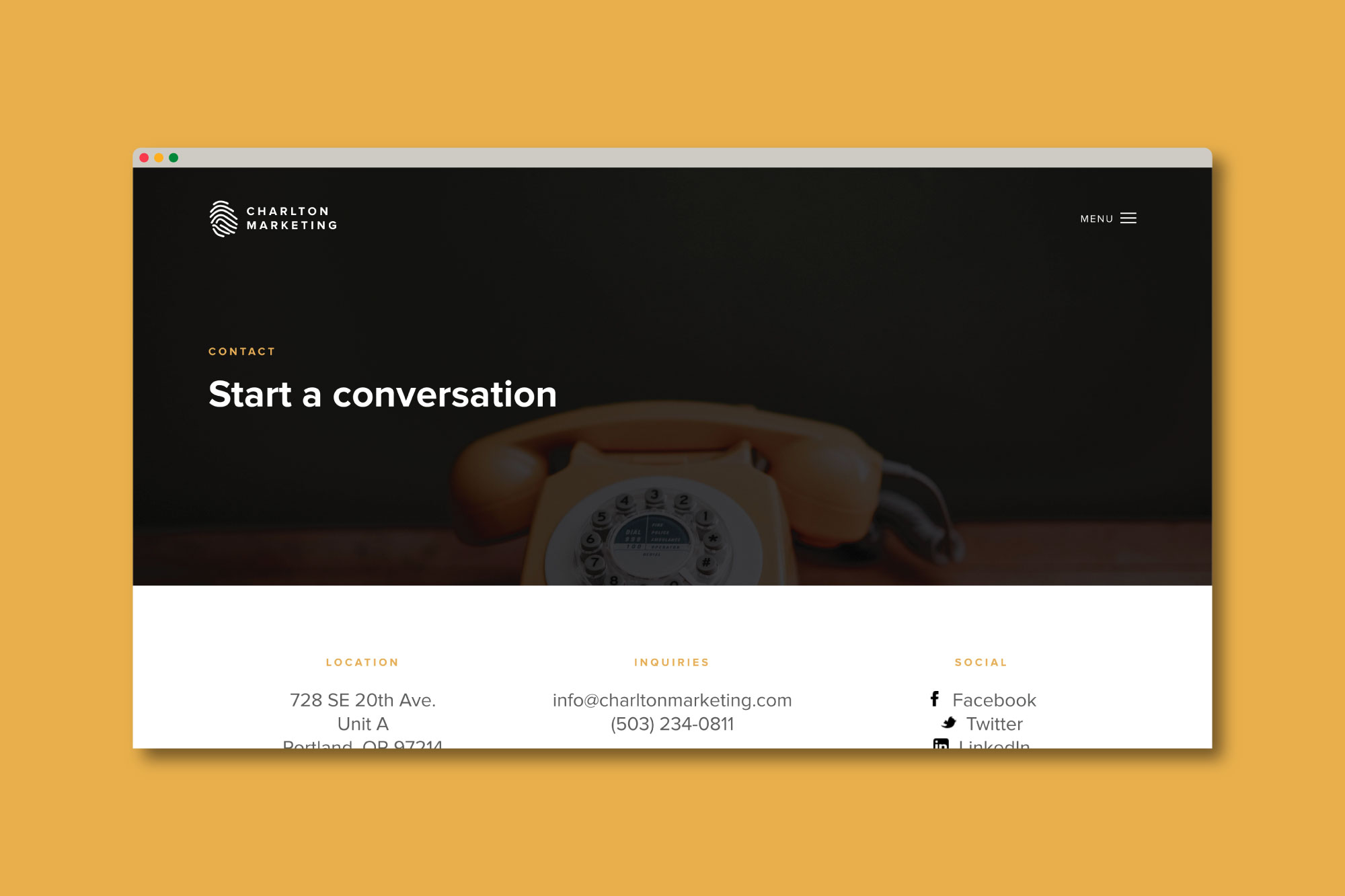 charlton marketing contact page