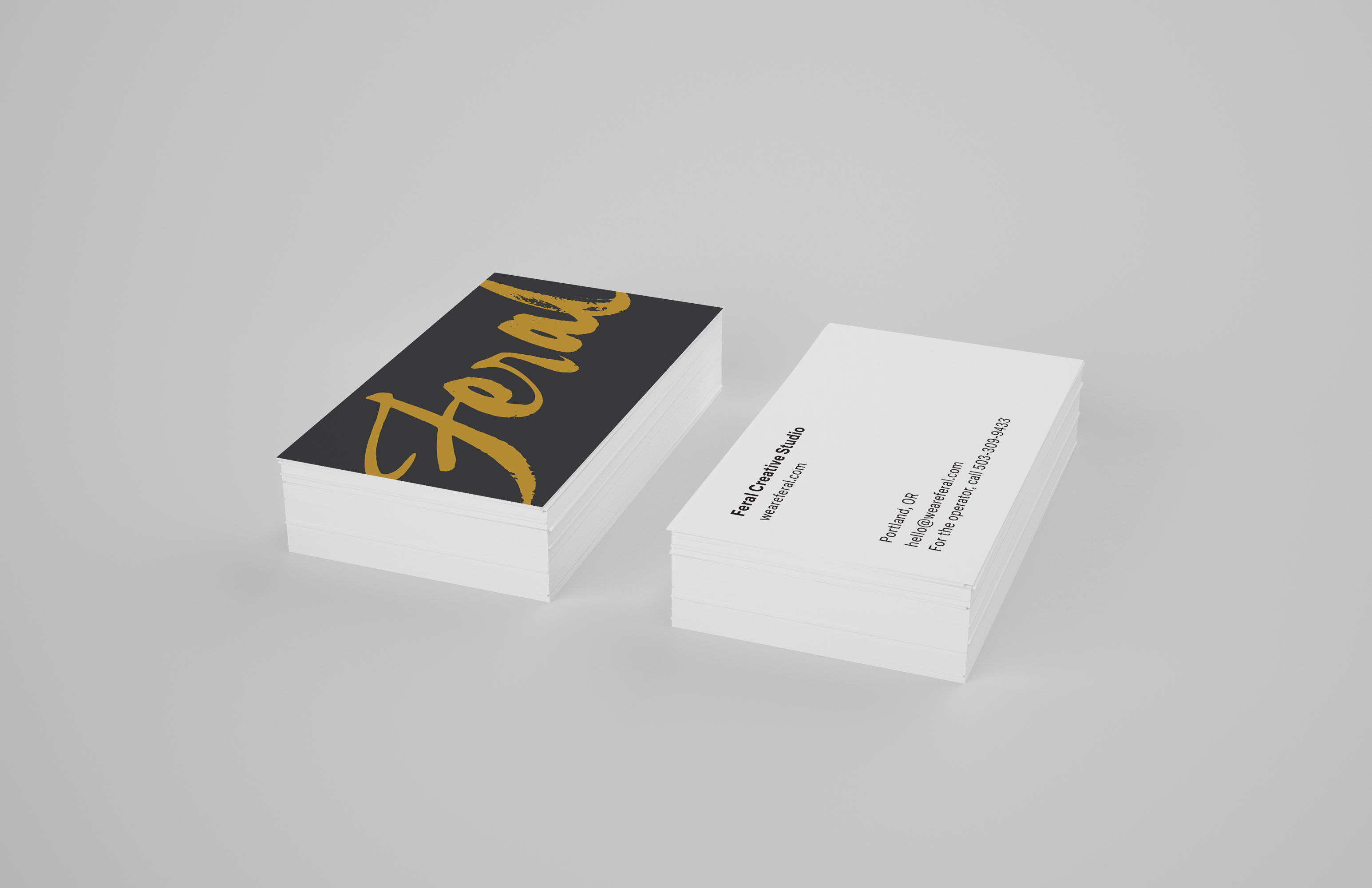 feral business card design