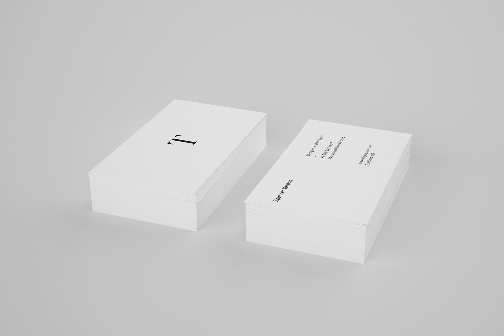 tinj business card design